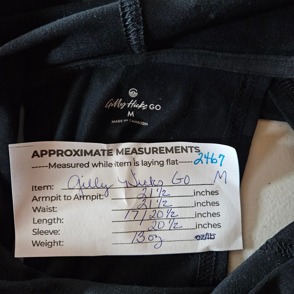 Gilly Hicks GO Womens Hoodie Medium Black Cropped Relaxed Fit Pullover Open Back - Picture 11 of 11